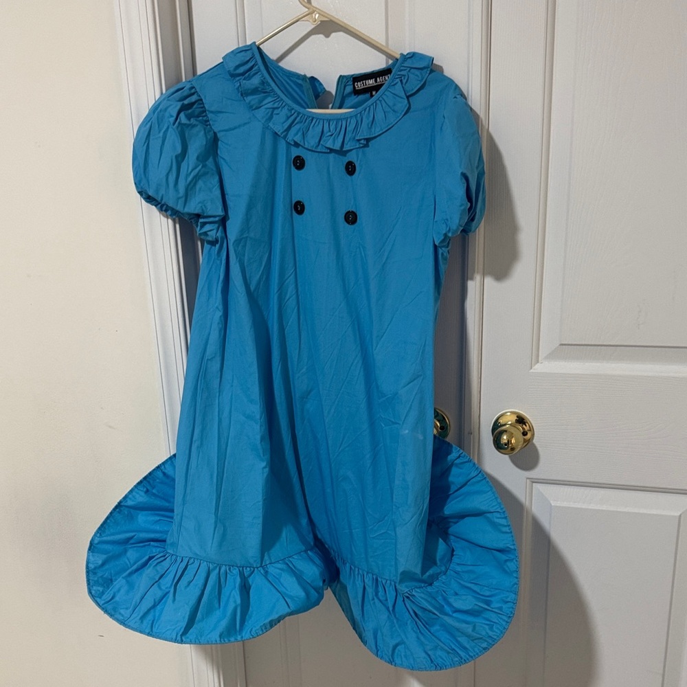Lucy Costume Peanuts Snoopy Blue Dress with Black Buttons size M